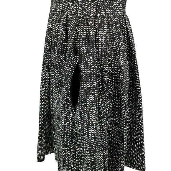 Cinq a Sept Pandora Cocktail Dress Size 6 Sleeveless Black Cutouts Pockets - Picture 5 of 15
